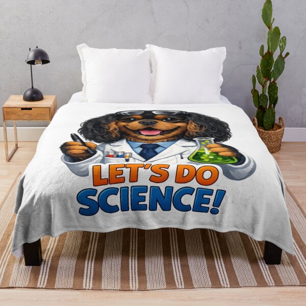 Item preview, Let's Do Science! Black and Tan Cavalier designed and sold by SpottyRainbow.