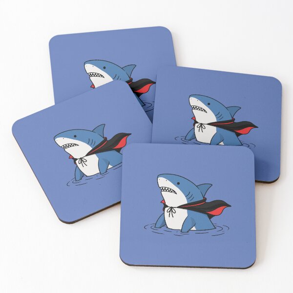 Item preview, Vampire Shark with Cape - Funny Halloween Shark Illustration designed and sold by cladeart.