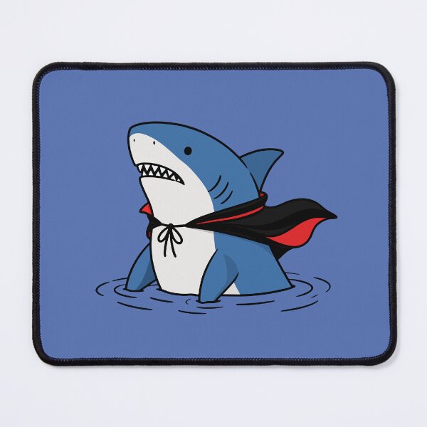 Item preview, Vampire Shark with Cape - Funny Halloween Shark Illustration designed and sold by cladeart.