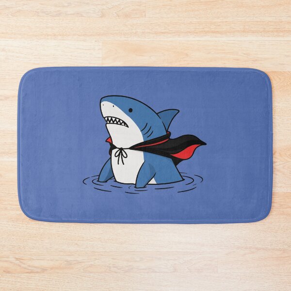 Item preview, Vampire Shark with Cape - Funny Halloween Shark Illustration designed and sold by cladeart.