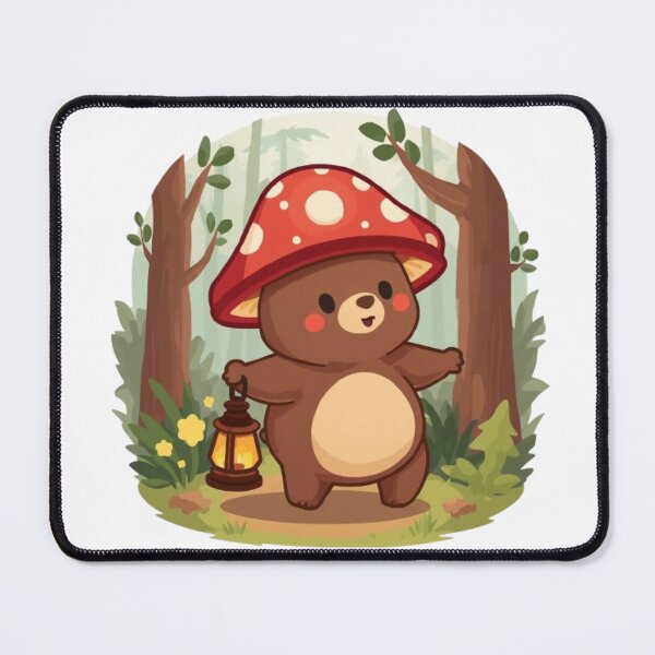 Item preview, Cute Mushroom Bear Kawaii Sticker | Adorable Cottagecore Woodland Bear designed and sold by Stylestickers55.