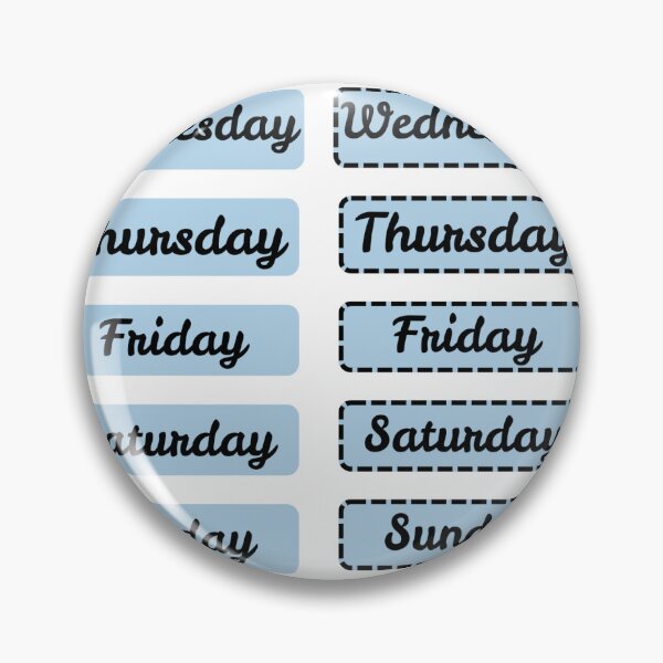 Item preview, Days of the week sticker designed and sold by MeaningInk.