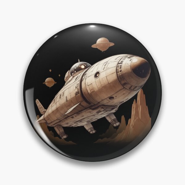 Item preview, Retro Sci-Fi Spaceship – Vintage Space Explorer Illustration. designed and sold by NewtBoo.