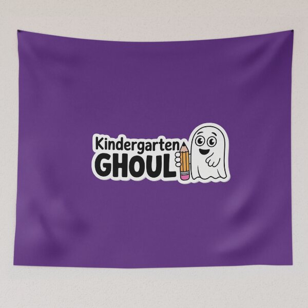 Item preview, Kindergarten Ghoul Cute Ghost Teacher Halloween Sticker designed and sold by Raw Tigers.
