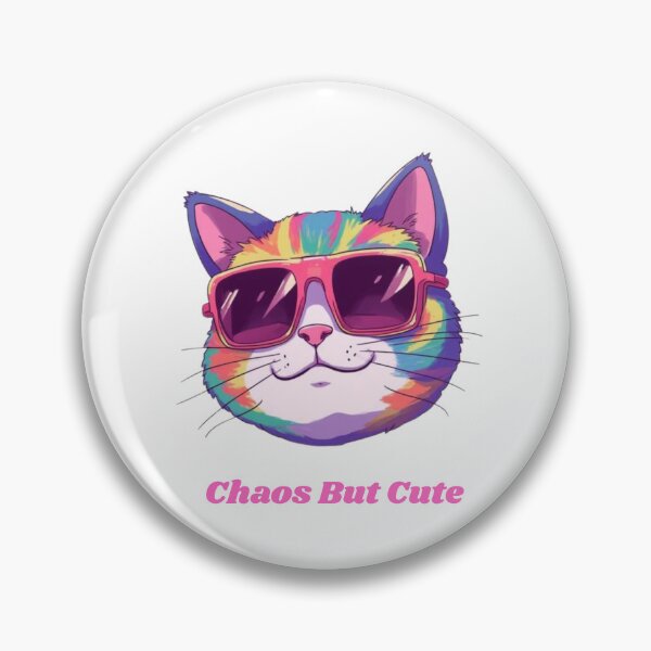 Item preview, Chaos But Cute Cat – Funny Colorful Kitty with Sunglasses | Cute Rainbow Cat Design designed and sold by Terannart.