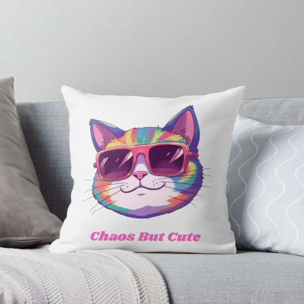 Item preview, Chaos But Cute Cat – Funny Colorful Kitty with Sunglasses | Cute Rainbow Cat Design designed and sold by Terannart.