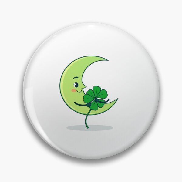 Item preview, Moon and four-leaf clover  designed and sold by Lucky 777.
