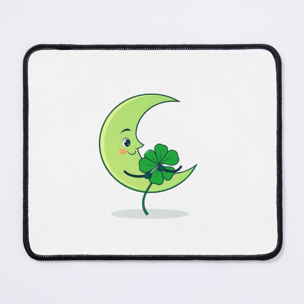 Item preview, Moon and four-leaf clover designed and sold by Lucky 777.