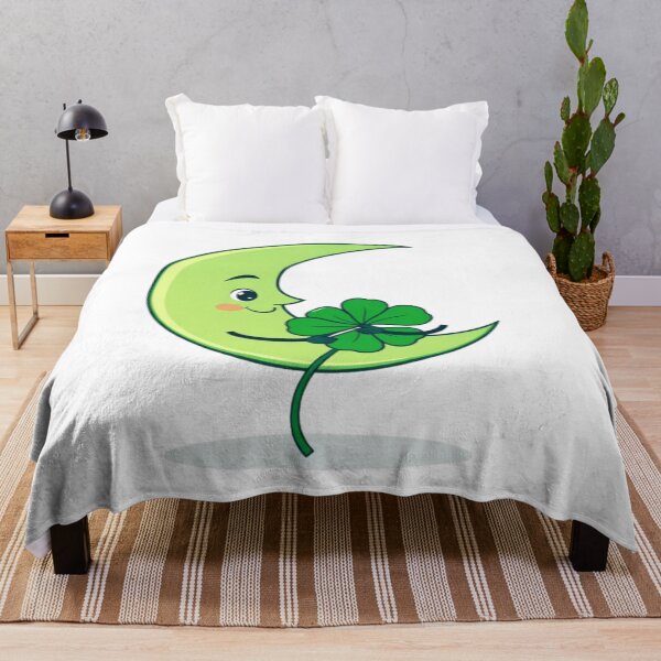 Item preview, Moon and four-leaf clover designed and sold by Lucky 777.