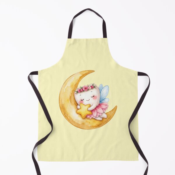 Item preview, Cute Tooth Fairy Sleeping on the Moon | Watercolor Fairy Tooth designed and sold by Mommy-Smile.