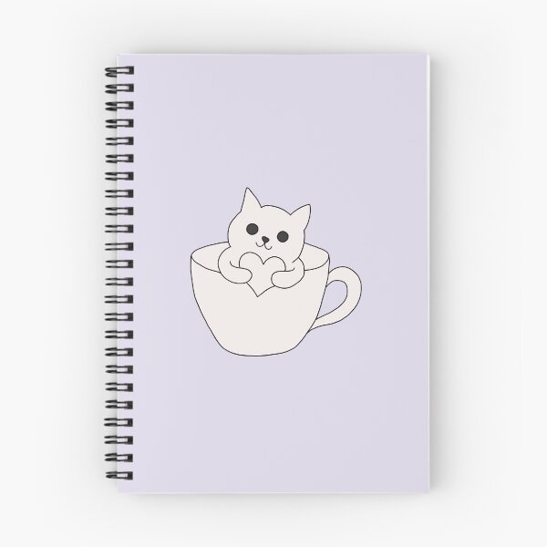 Item preview, Cat in a teacup holding a heart cute cat lovers gift designed and sold by LeshanArt.