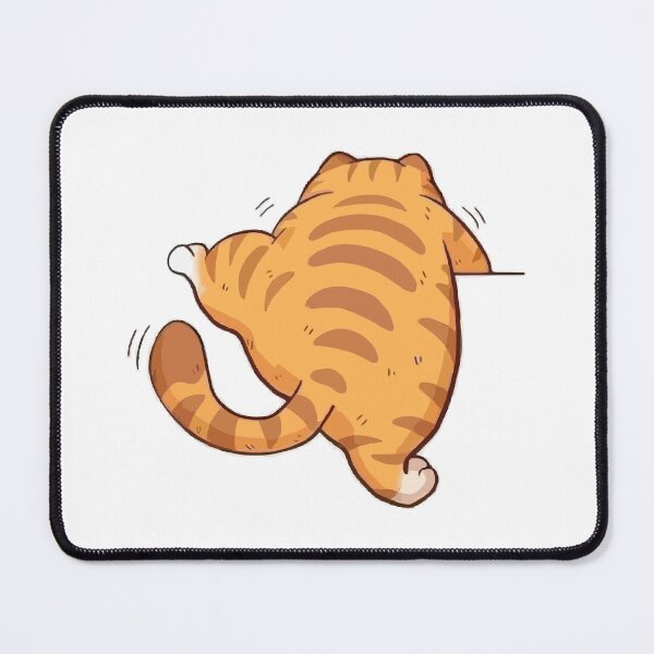 Item preview, Funny Chonky Ginger Cat From Behind Cartoon designed and sold by Centaurosticker.
