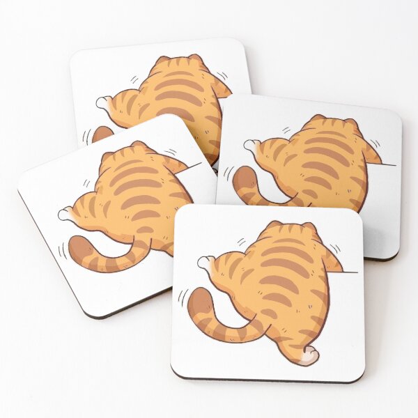 Artikelvorschau, Lustiger, pummeliger, roter Kater von hinten (Cartoon) entworfen und verkauft von Centaurosticker.