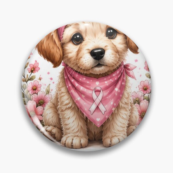 Item preview, Breast Cancer Awareness Puppy Pink Ribbon designed and sold by ⭐ AURA STUDIO.