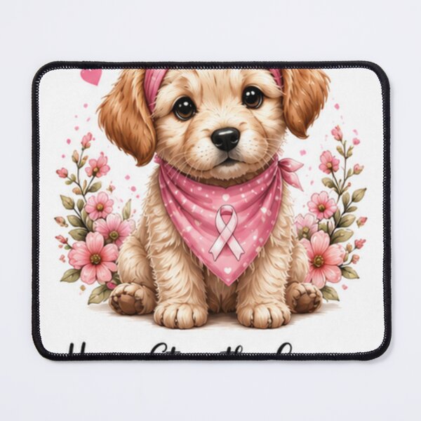 Item preview, Breast Cancer Awareness Puppy Pink Ribbon designed and sold by ⭐ AURA STUDIO.