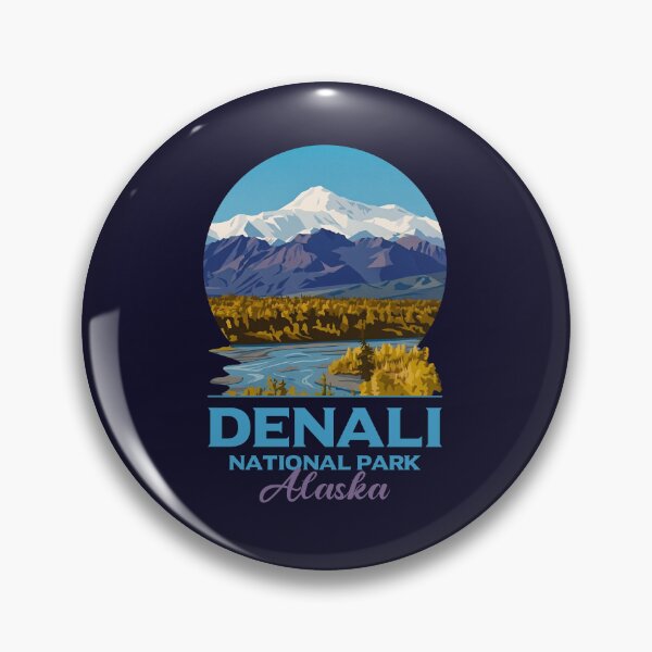 Item preview, Retro Mount Denali Alaska Autumn Mountain Illustration designed and sold by LinaValearte.