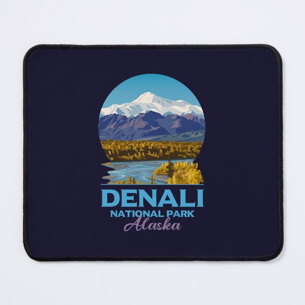 Item preview, Retro Mount Denali Alaska Autumn Mountain Illustration designed and sold by LinaValearte.