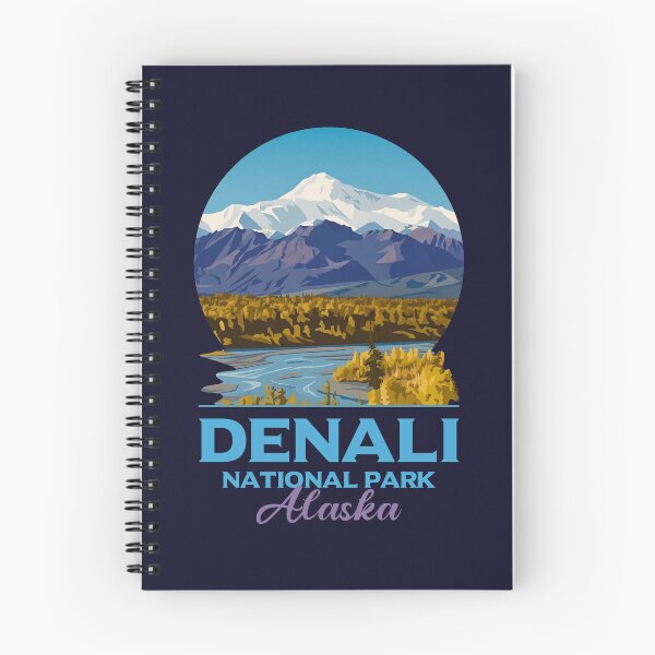 Item preview, Retro Mount Denali Alaska Autumn Mountain Illustration designed and sold by LinaValearte.