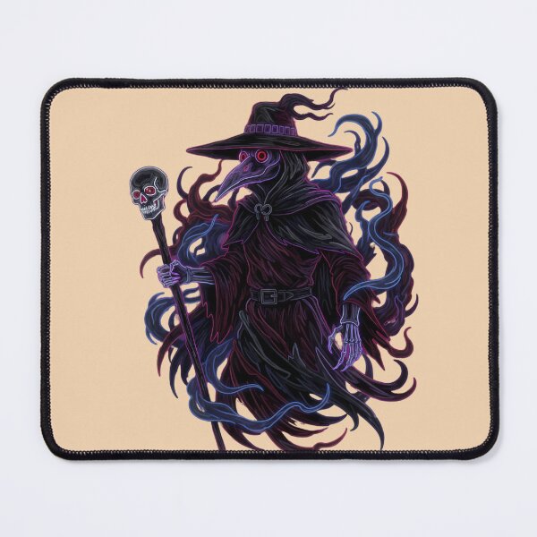 Item preview, Plague Doctor Neon Glowing Mask Fantasy Illustration designed and sold by Exquisite Design Studio „Paculówka”.