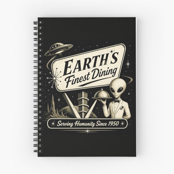 Item preview, ⭐COSMIC CORPORATE: Mid-Century Sci-Fi Workplace & Hospitality Collection ⭐ - Earth's Finest Dinng - v1 designed and sold by WheelieGdArt.