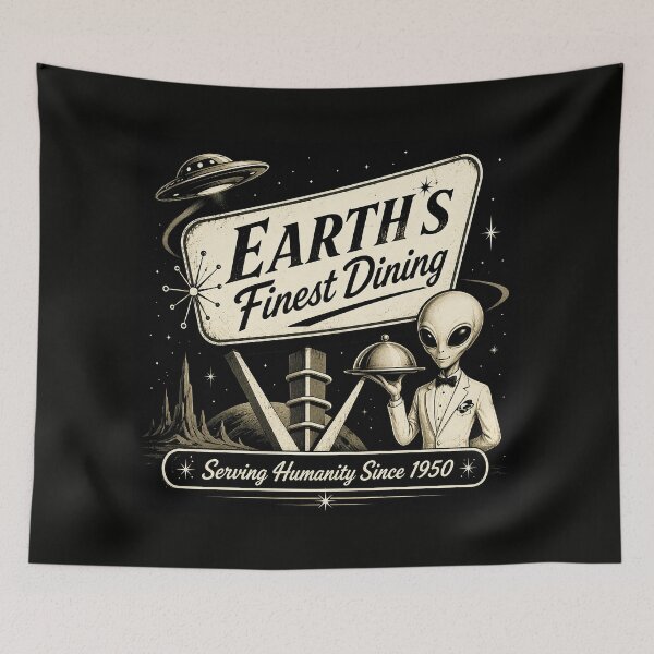 Item preview, ⭐COSMIC CORPORATE: Mid-Century Sci-Fi Workplace & Hospitality Collection ⭐ - Earth's Finest Dinng - v1 designed and sold by WheelieGdArt.