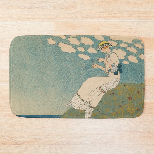 Item preview, Jeanne Paquin Fashion House by George Barbier - Vintage Art Nouveau Woman Wildflower Meadow Print for Cottagecore Decor designed and sold by RickE.