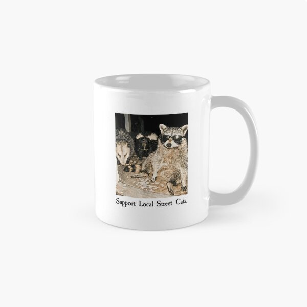 Item preview, Funny Street Cat Vintage Support Local Street Cats Raccoon  designed and sold by Rahamkshop.