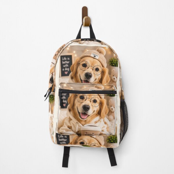 Item preview, Cute Golden Retriever Coffee Lover Portrait Design designed and sold by BagFactoryUK.