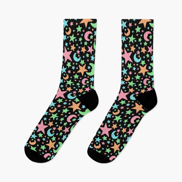 Item preview, Glow Stars Print in Black designed and sold by doodlebymeg.