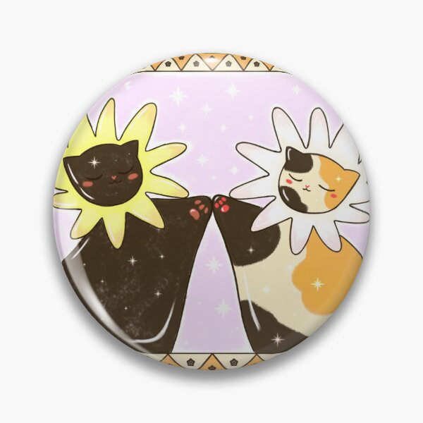 Item preview, Soulmates Cat Couple With Flowers designed and sold by cinna-nucita.