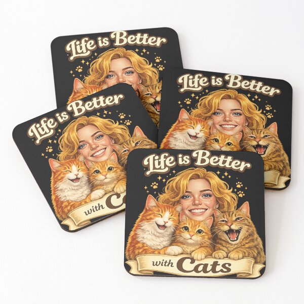 Item preview, Life is Better with Cats – Happy Cat Lover designed and sold by thirtyonestars.