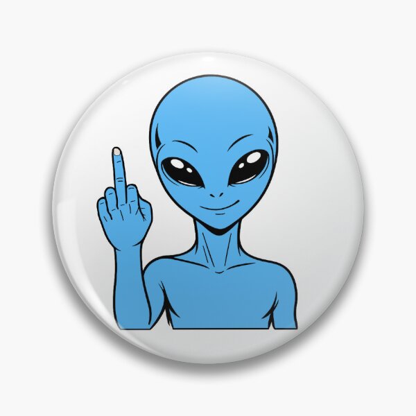 Item preview, ZORGO Alien Middle Finger – Funny Space Alien Attitude Sticker designed and sold by The-Visitors.