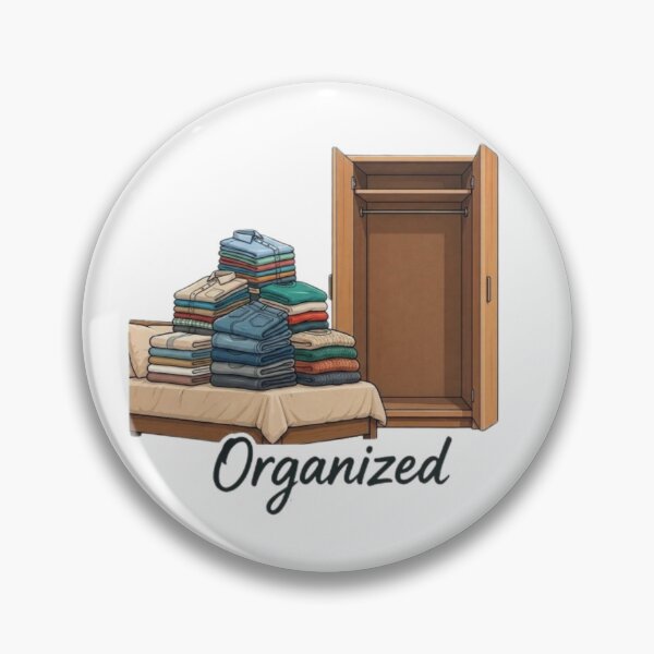 Item preview, Funny Organized Clothes Meme Neat Bed Empty Wardrobe designed and sold by Northern Glow Art.