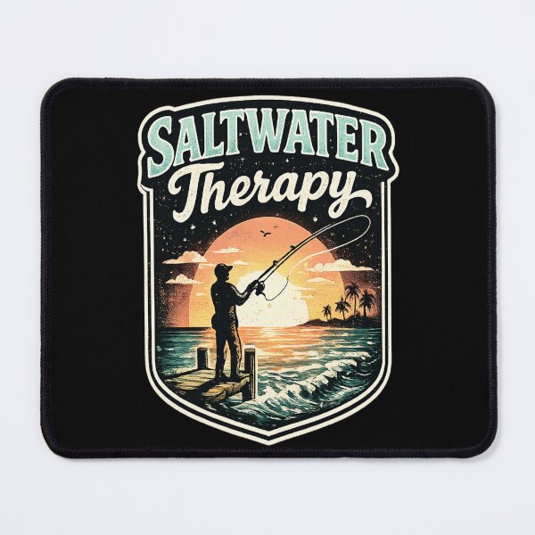 Item preview, Saltwater Therapy Retro Ocean Fishing Sunset designed and sold by weeomano.