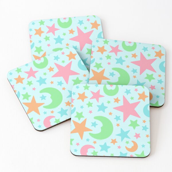 Item preview, Glow Stars Print in Blue designed and sold by doodlebymeg.