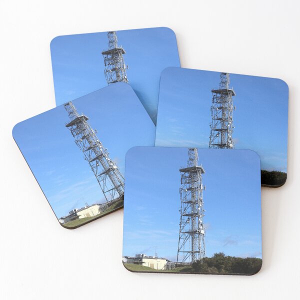 Item preview, Butser Hill Radio Mast Tower in Hampshire Under Blue Sky designed and sold by pinkal.