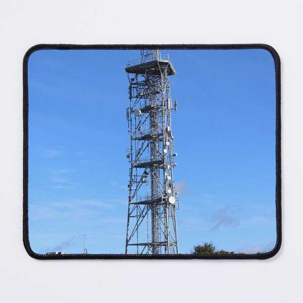 Item preview, Butser Hill Radio Mast Tower in Hampshire Under Blue Sky designed and sold by pinkal.