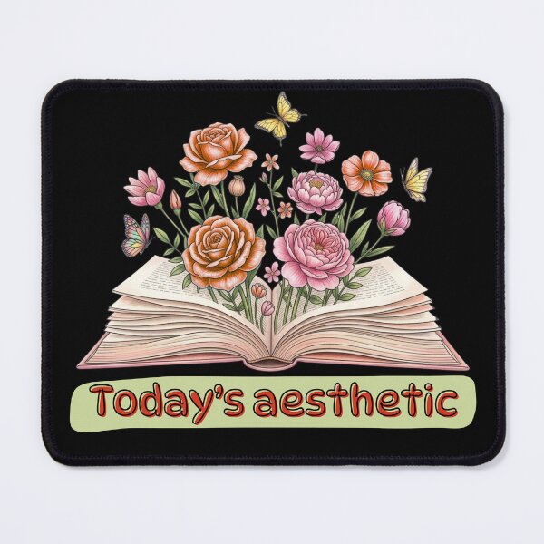 Item preview, Today's Aesthetic – Open Book with Blooming Flowers Illustration designed and sold by UUniqueIImprint.