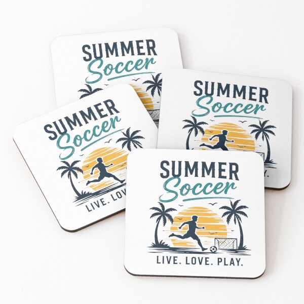 Item preview, Summer Soccer Live Love Play Beach Football Sunset Retro T-Shirt designed and sold by novaduman.