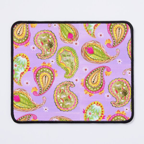 Item preview, Paisley and daisy watercolour art designed and sold by TheArtOfNata.