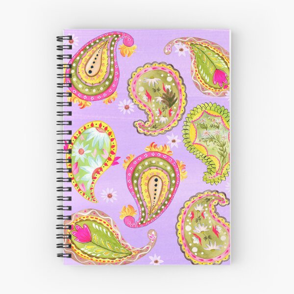 Item preview, Paisley and daisy watercolour art designed and sold by TheArtOfNata.