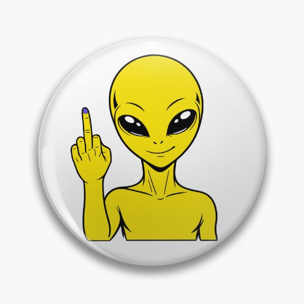 Item preview, ZORGO Alien Middle Finger – Funny Space Alien Attitude Sticker designed and sold by The-Visitors.