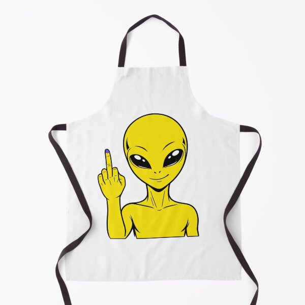 Item preview, ZORGO Alien Middle Finger – Funny Space Alien Attitude Sticker designed and sold by The-Visitors.