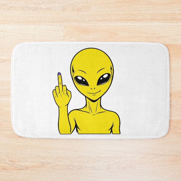 Item preview, ZORGO Alien Middle Finger – Funny Space Alien Attitude Sticker designed and sold by The-Visitors.
