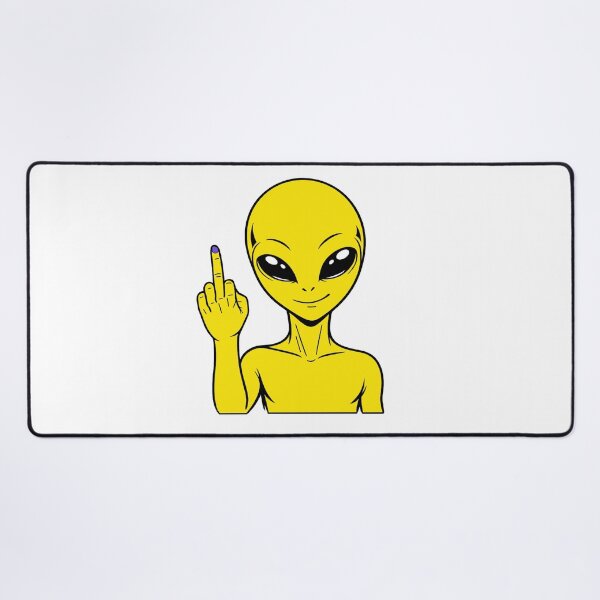 Item preview, ZORGO Alien Middle Finger – Funny Space Alien Attitude Sticker designed and sold by The-Visitors.