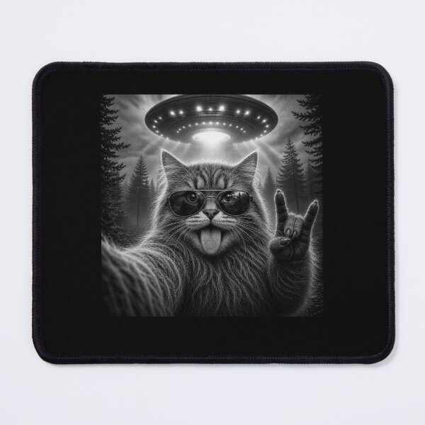 Item preview, Cat UFO Meme Funny Cat Selfie with UFO designed and sold by Kladhadredo.