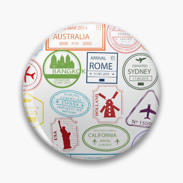 Item preview, World Travel Passport Stamps T-Shirt designed and sold by LumeSpire.