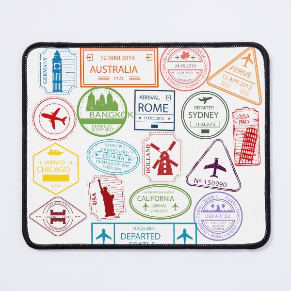 Item preview, World Travel Passport Stamps T-Shirt designed and sold by LumeSpire.