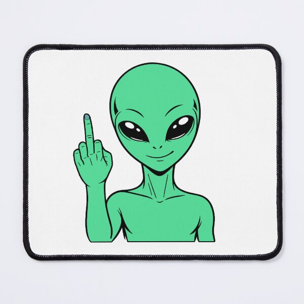 Item preview, ZORGO Alien Middle Finger – Funny Space Alien Attitude Sticker designed and sold by The-Visitors.