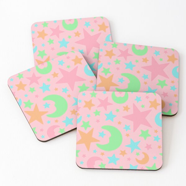 Item preview, Glow in the Dark Stars Print in Pink designed and sold by doodlebymeg.